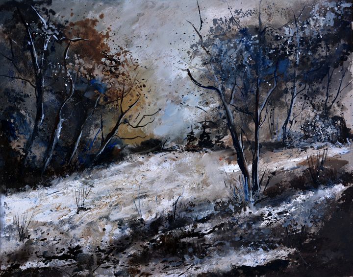 winter in the wood 4551 - Pol Ledent's paintings