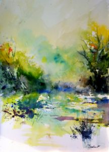 Green pond - Pol Ledent's paintings
