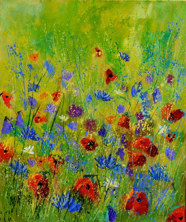 wild flowers 568963 - Pol Ledent's paintings - Paintings & Prints ...