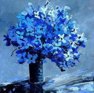Blue still life - Pol Ledent's paintings