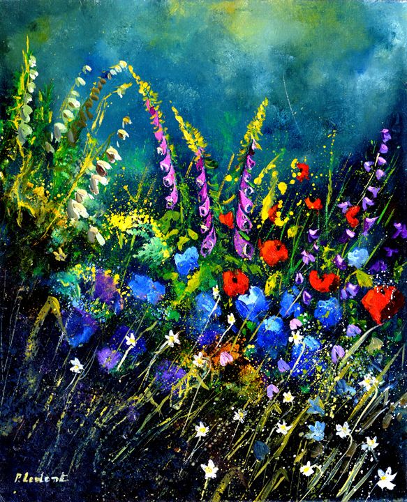 Garden flowers 5622 - Pol Ledent's paintings - Paintings & Prints ...