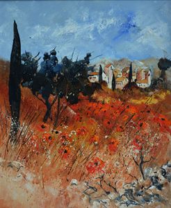 Poppies in Provence - Pol Ledent's paintings