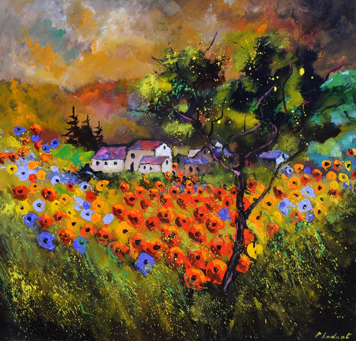 Poppies field - Pol Ledent's paintings