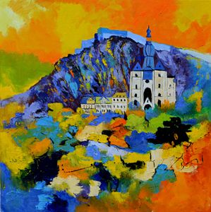 Dinant urban landscape - Pol Ledent's paintings