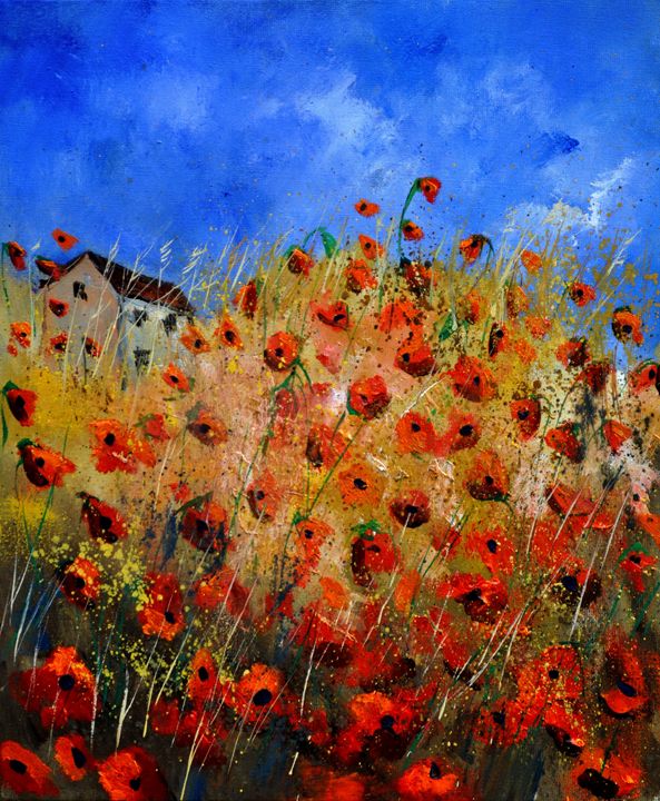 Red poppies 562111 - Pol Ledent's paintings