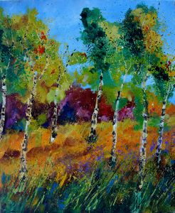 Aspen trees - Pol Ledent's paintings