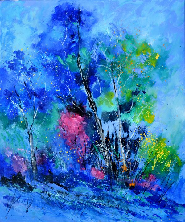 Blue trees - Pol Ledent's paintings