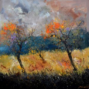 Orchard in autumn - Pol Ledent's paintings