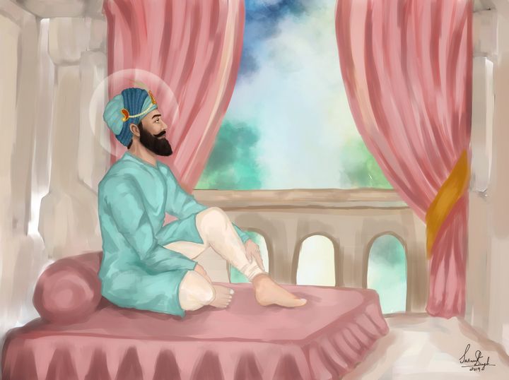 Guru Gobind Singh Ji Digital Paintin - Jasmeet slatch - Digital Art,  Religion, Philosophy, & Astrology, Other Religion & Philosophy - ArtPal