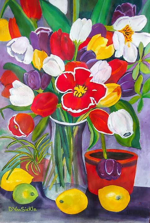 Tulips with Lemons and Lime - Darlene Van Sickle