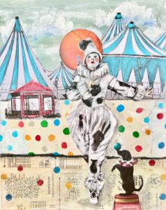 French Clown, circus, circus tent,
