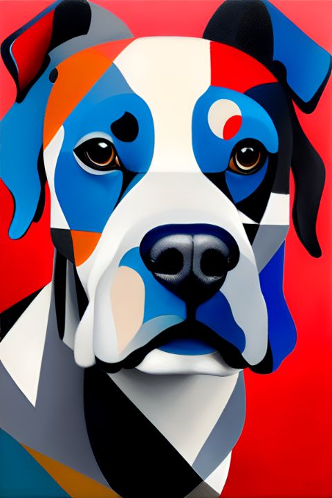 Rex the cubist dog - Kolective Art - Digital Art & AI, Animals, Birds ...