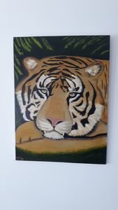 Tiger at rest - Affordable oil paintings