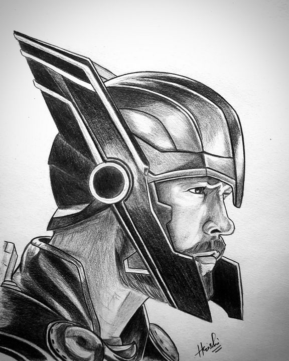 Thor realistic sketch by srjrahul on DeviantArt