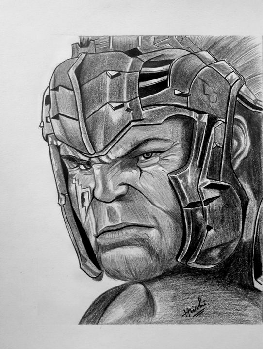 Buy Original Handmade Drawing Print With Colored Pencils From the  Incredible Hulk Online in India - Etsy