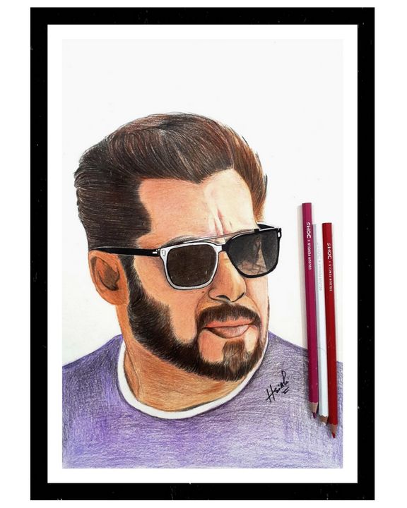 Charcoal pencil sketch of Salman khan. by Iamsahilartist on DeviantArt