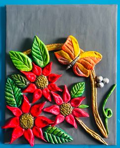 Roses clay Art painting - Deepu's Paintings - Crafts & Other Art, Other  Crafts & Art - ArtPal