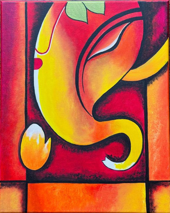 Abstract Ganesha :-) | Ganesha painting, Ganesh art paintings, Ganesh art