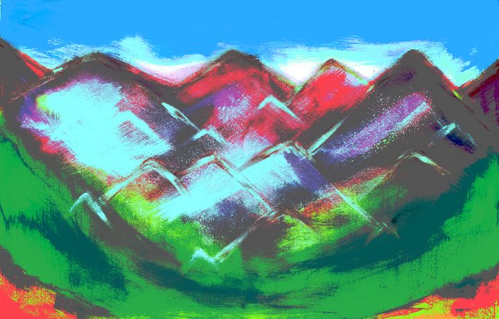 Abstract Mountain Print - SA Sarah Ann