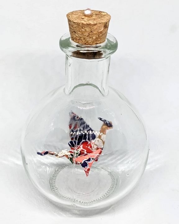 Colorful Floral Dragon in a Bottle - Starfruit Sky
