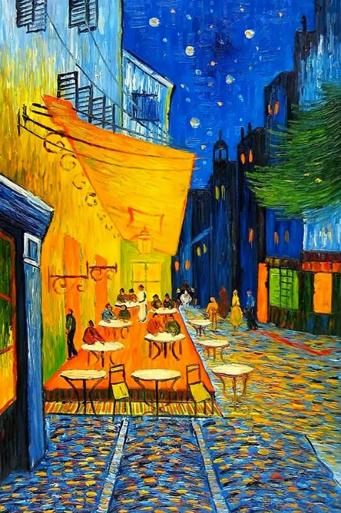 van Gogh - Cafe Terrace at Night - Arts History - Paintings & Prints,  Abstract, Other Abstract - ArtPal