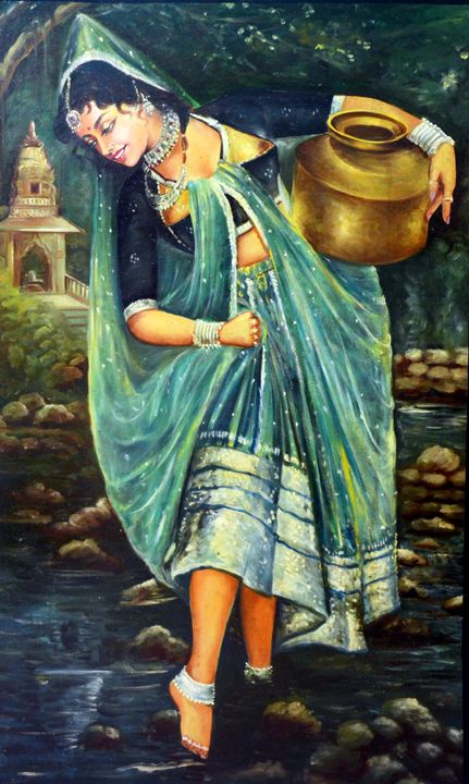 Lady Crossing The River - Kalyan Arts