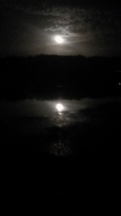 Moon Over Lake Unik S Uniques Photography Landscapes Nature Lakes Ponds Artpal