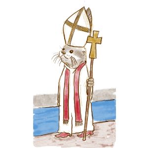 Pope Chad, River Otter - Rich Janney Artwork
