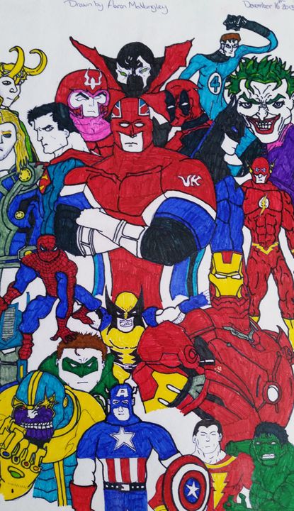 marvel characters drawings