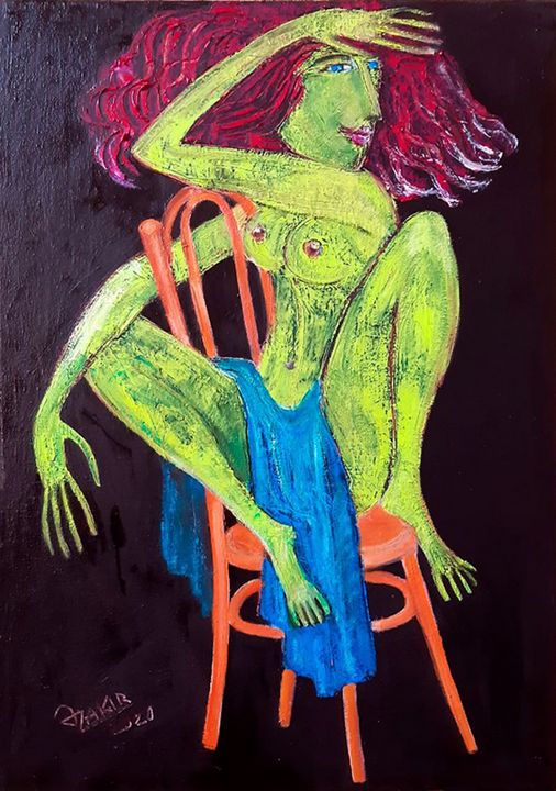 .Green girl - ZAKIR ART
