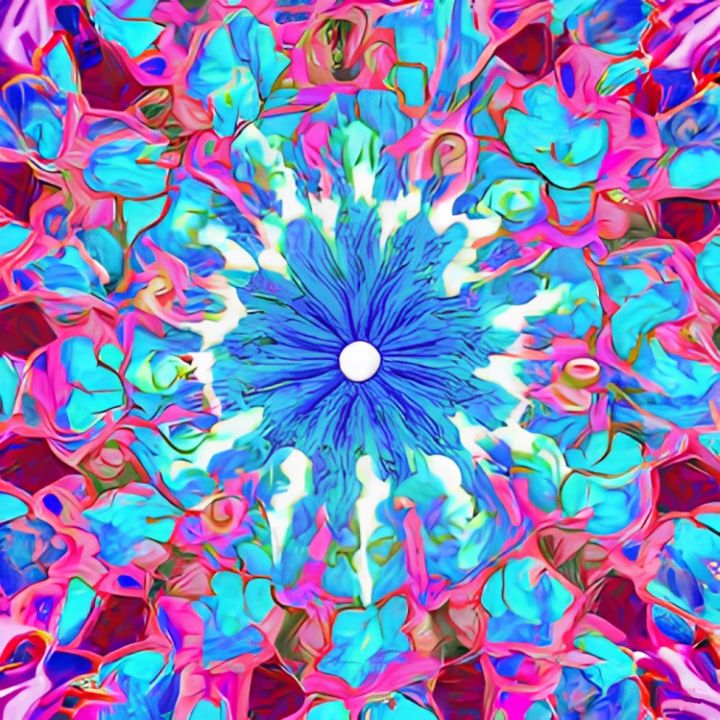 psychedelic kaleidoscope wall art - Weslee Hetherington