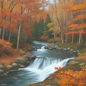 Autumn waterfalls