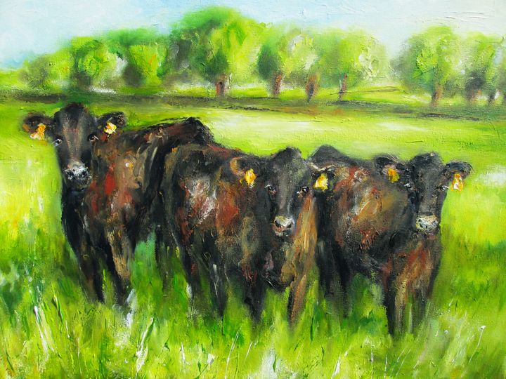 painting of cows - www.pixi-arts.com