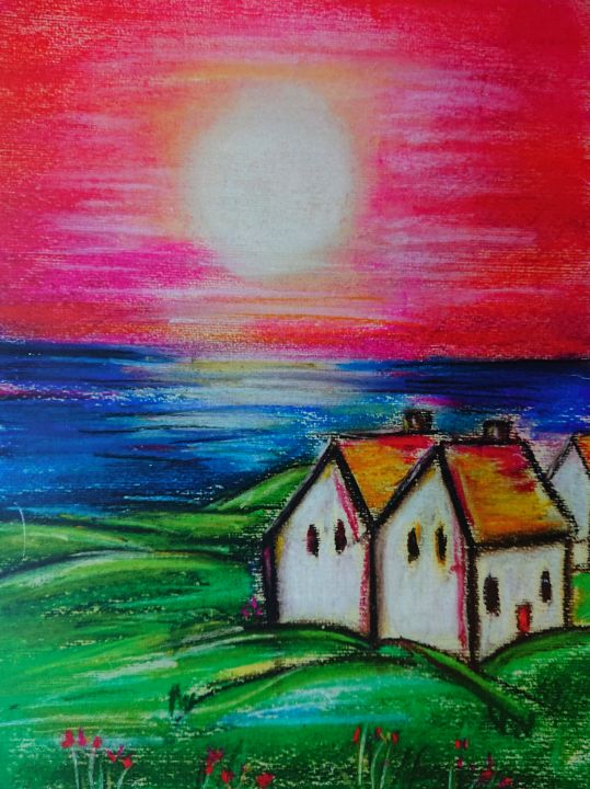 Painting of Irish cottages - www.pixi-arts.com