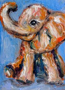 Paintings of baby elephants