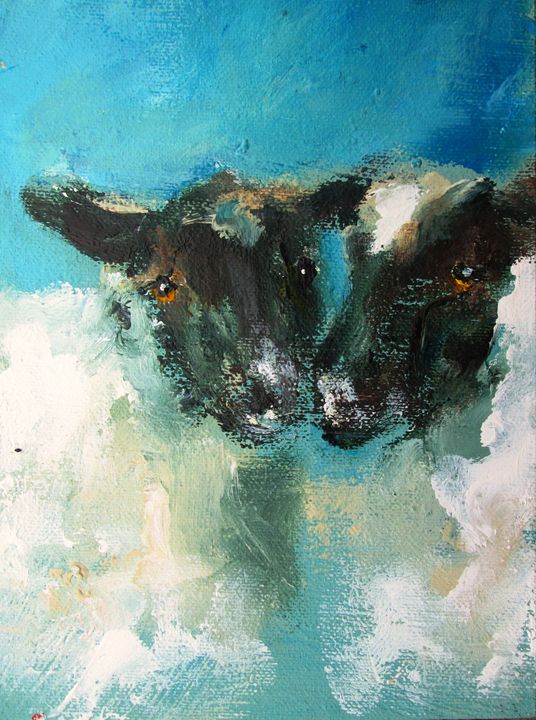 loving irish sheep on canvas - www.pixi-arts.com