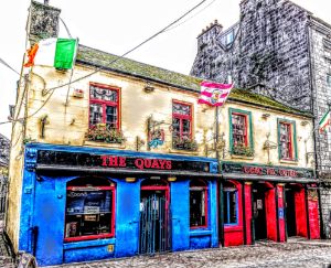 Paintings of quays pub Galway