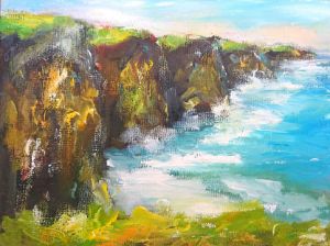Cliffs of moher Ireland painting