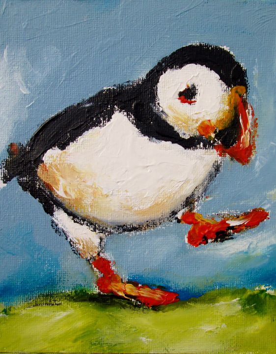 Paintings of puffins - www.pixi-arts.com
