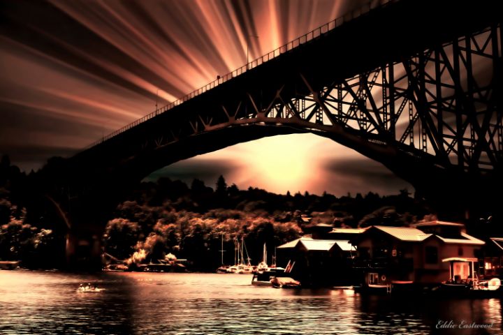 Aurora Bridge Sunburst - Eddie Eastwood