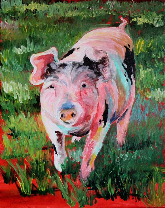 Piggy Piggy, Painting by Janice Serilla