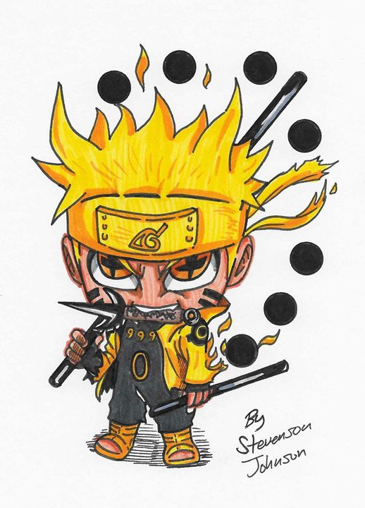 naruto sage of six paths mode drawing