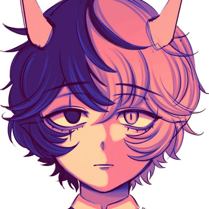 demon anime boy with horns