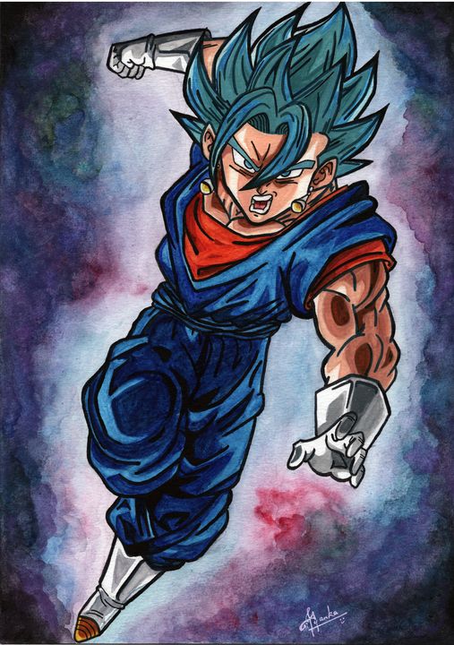 Original Goku Super Hero Portrait Anime Cartoon pencil Drawing A4
