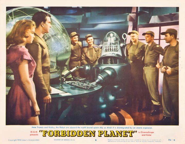 Forbidden Planet 1956 Vintage Science Fiction Movie Poster Half