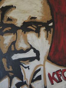 Original Acrylic on Canvas KFC - Eyes on the wall
