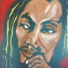 Bob Marley Acrylic on Canvas - Eyes on the wall