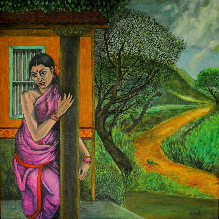 Tamil village girl - Jacob's gallery - Paintings & Prints, People &  Figures, Female Form, Clothed - ArtPal