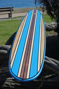 7 Foot Wood Wall Art Surfboard - Hawaiijoessurfboards