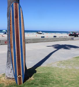 7 Foot Wood Wall Art Surfboard Decor - Hawaiijoessurfboards